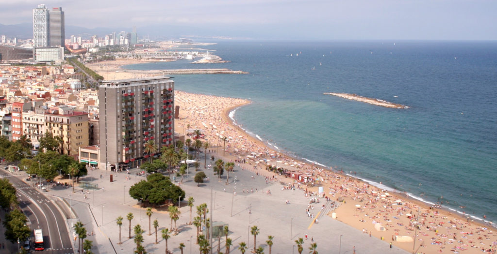 Barcelona Beaches from above