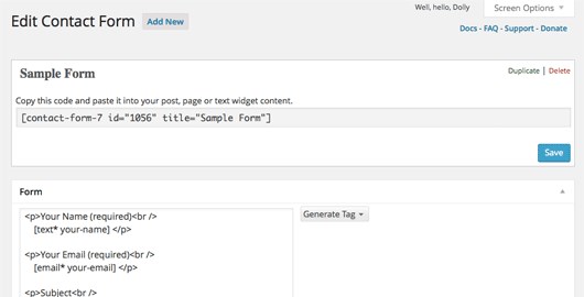 Contact Form 7 WordPress Plugin