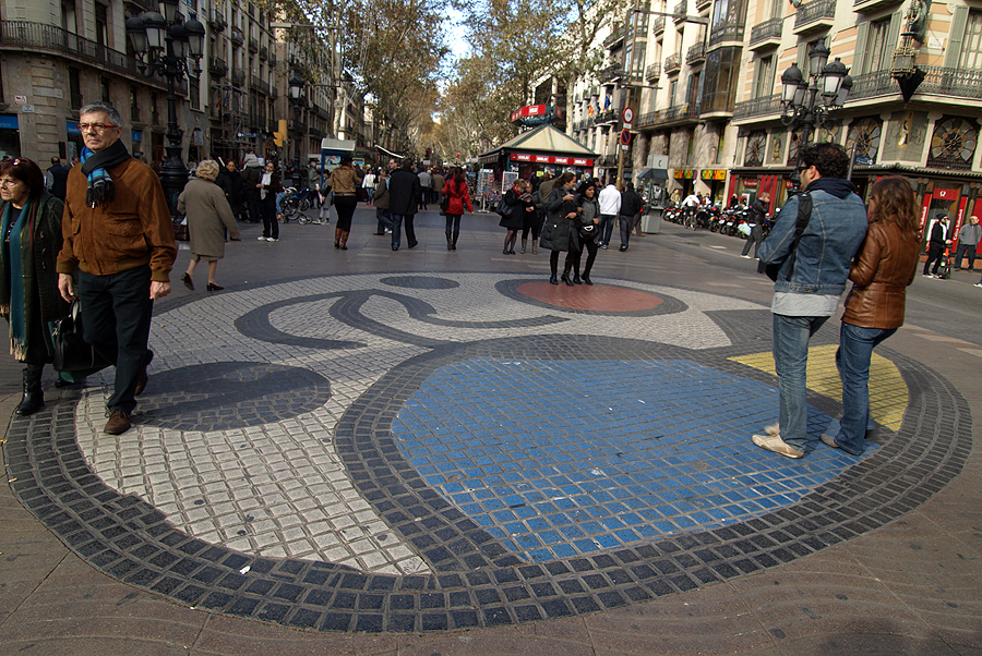 Juan Miro Mosaic at La Rambla Barcelona