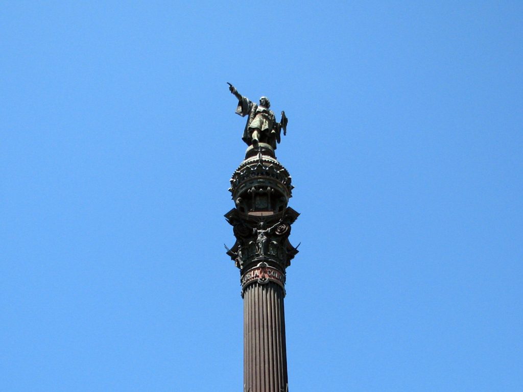 Columbus monument closeup